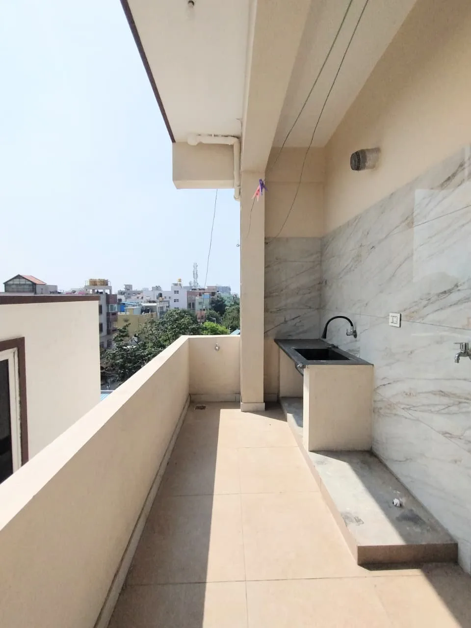 3 BHK Builder floor for rent in kasturinagar, bangalore, Balcony / view