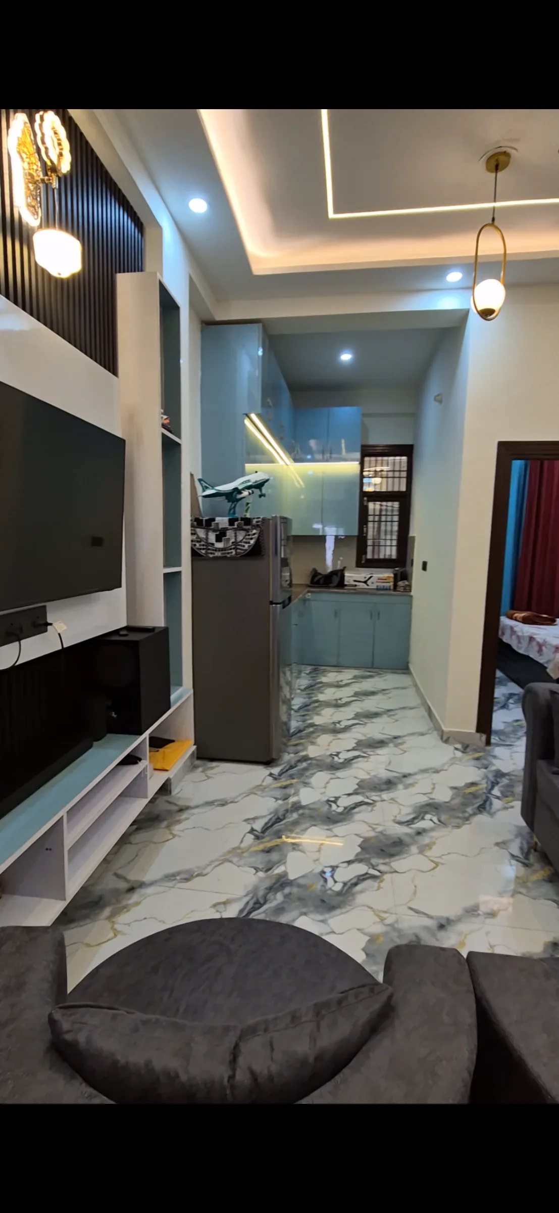 2 BHK Flat for rent in Masuri Ghaziabad, Ghaziabad, Living room