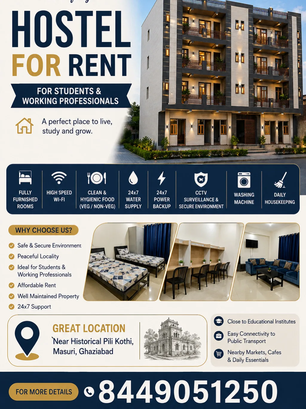 2 BHK Flat for rent in Masuri Ghaziabad, Ghaziabad