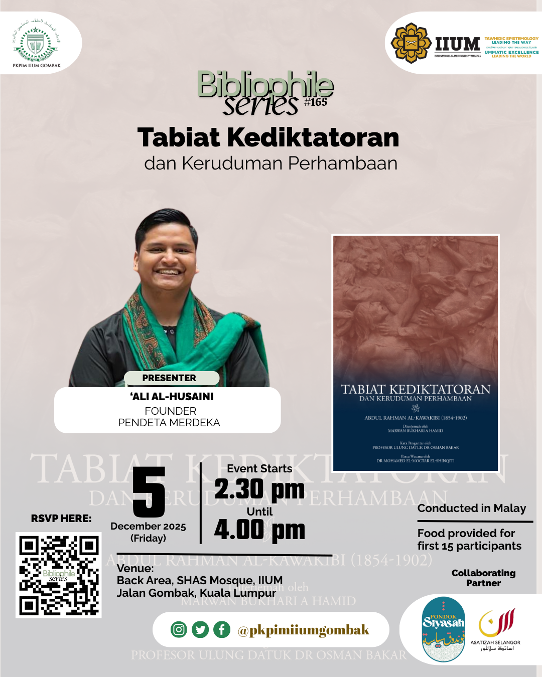 𝐁𝐈𝐁𝐋𝐈𝐎𝐏𝐇𝐈𝐋𝐄 𝐒𝐄𝐑𝐈𝐄𝐒 #𝟏𝟔𝟓: 𝐓𝐀𝐁𝐈𝐀𝐓 𝐊𝐄𝐃𝐈𝐊𝐓𝐀𝐓𝐎𝐑𝐀𝐍 𝐃𝐀𝐍 𝐊𝐄𝐑𝐔𝐃𝐔𝐌𝐀𝐍 𝐏𝐄𝐑𝐇𝐀𝐌𝐁𝐀𝐀𝐍