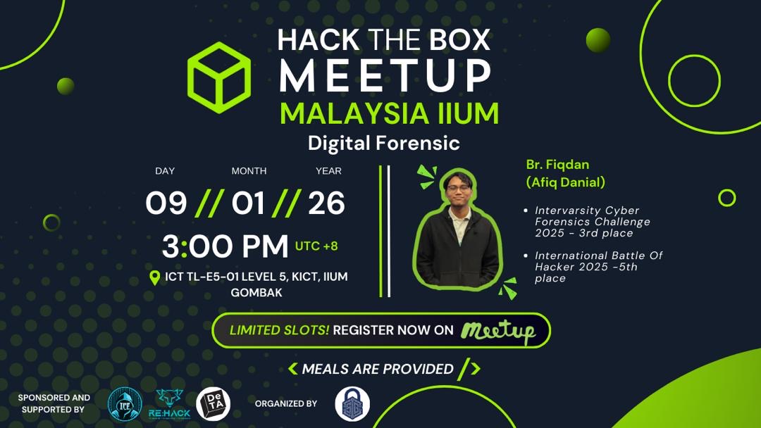 HTB Meetup : IIUM – Digital Forensic 🔍 #13