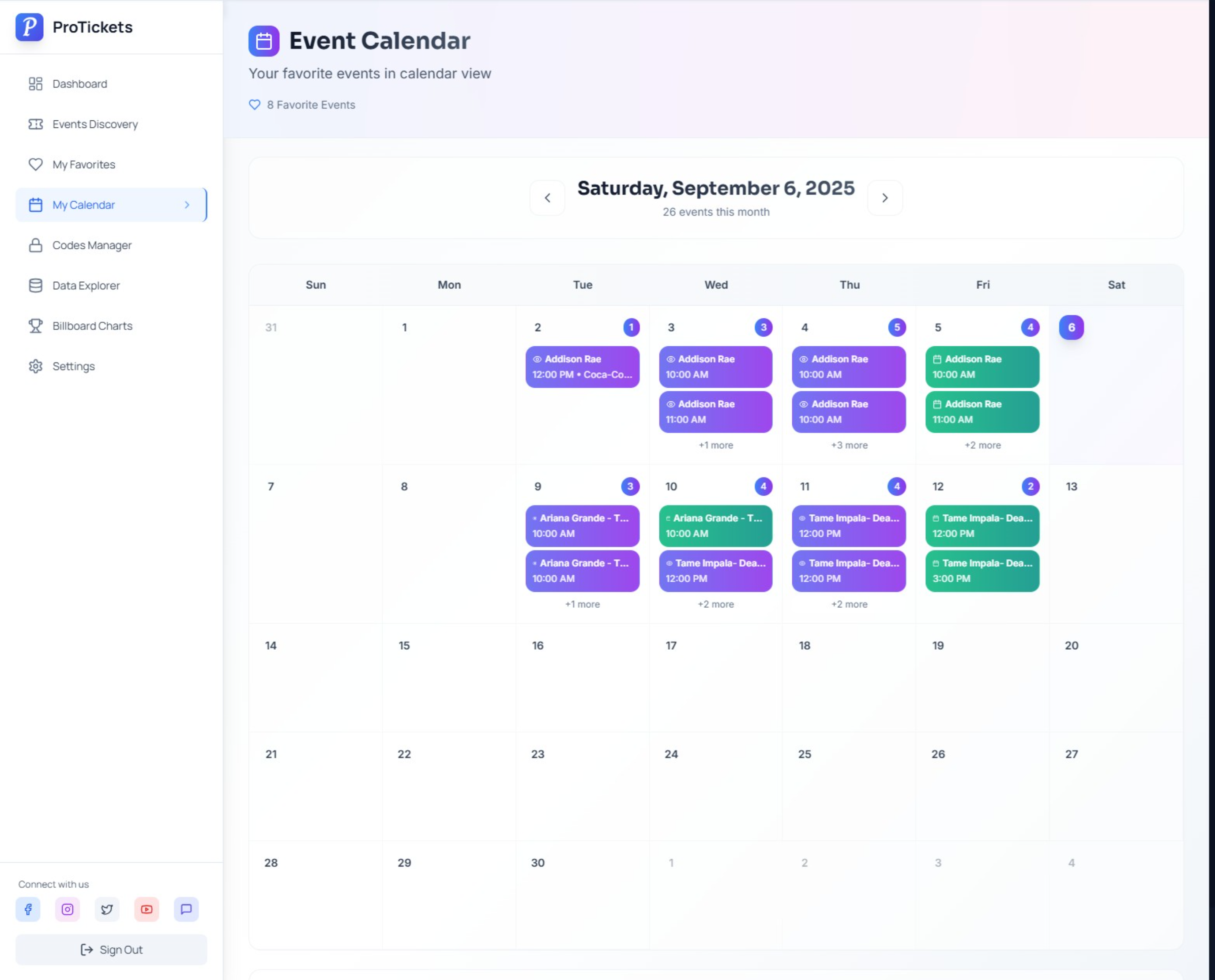 ProTickets feature