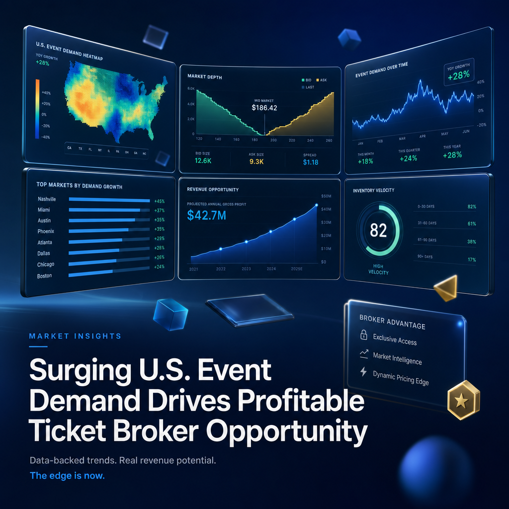 La creciente demanda de eventos en EE. UU. impulsa una oportunidad rentable para los brokers de boletos
