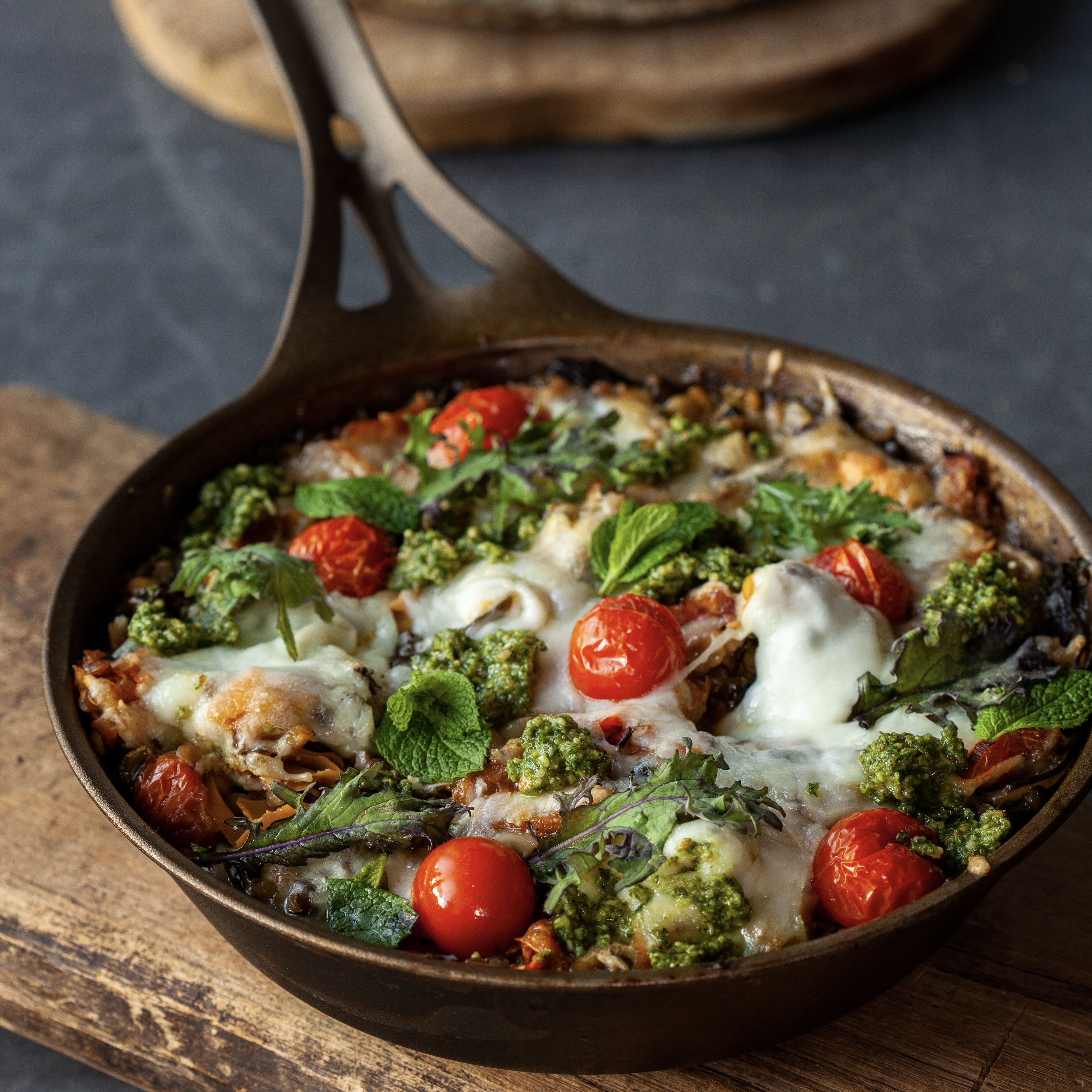 one-pot-lentil-bake-with-kale-pesto