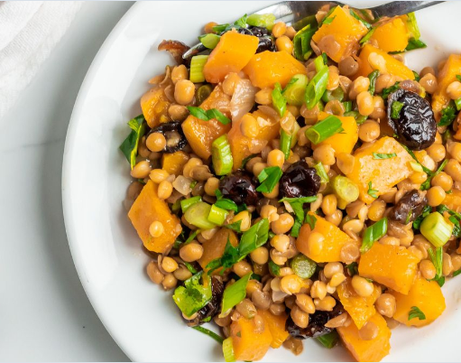 lentil-salad-with-maple-roasted-squash