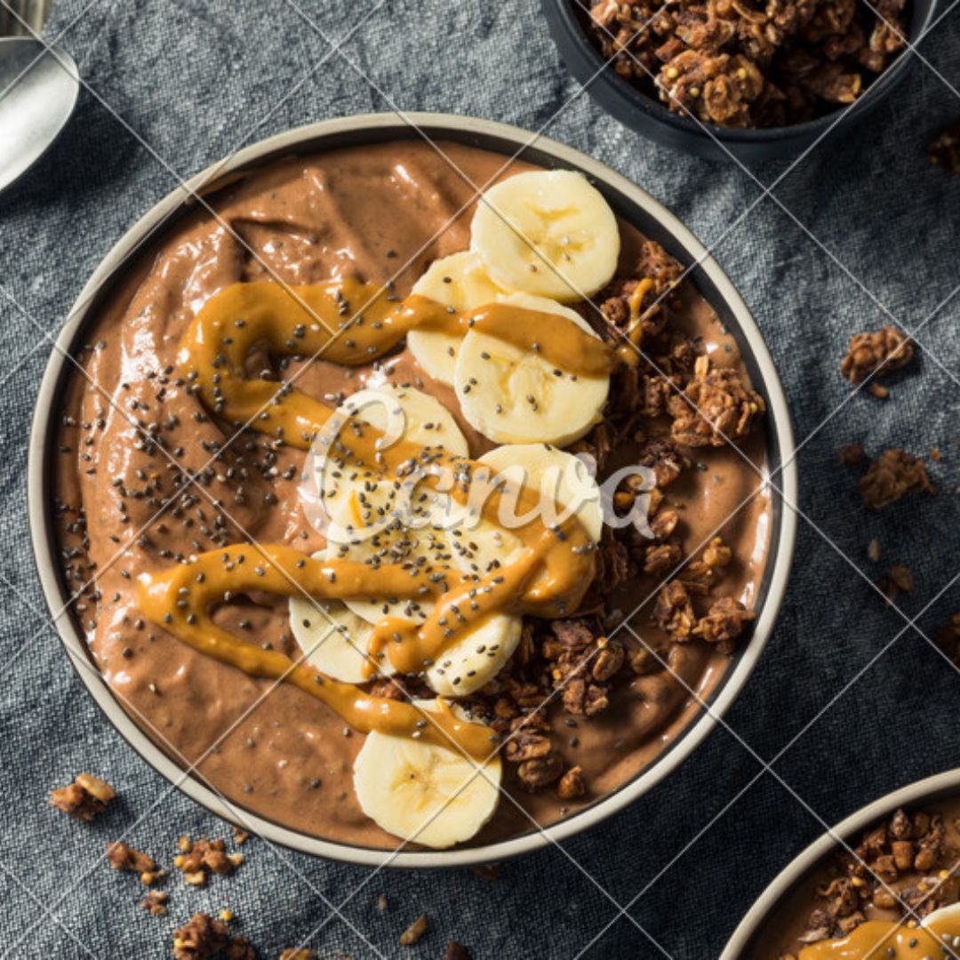 chocolate-protein-nice-cream-smoothie-bowl