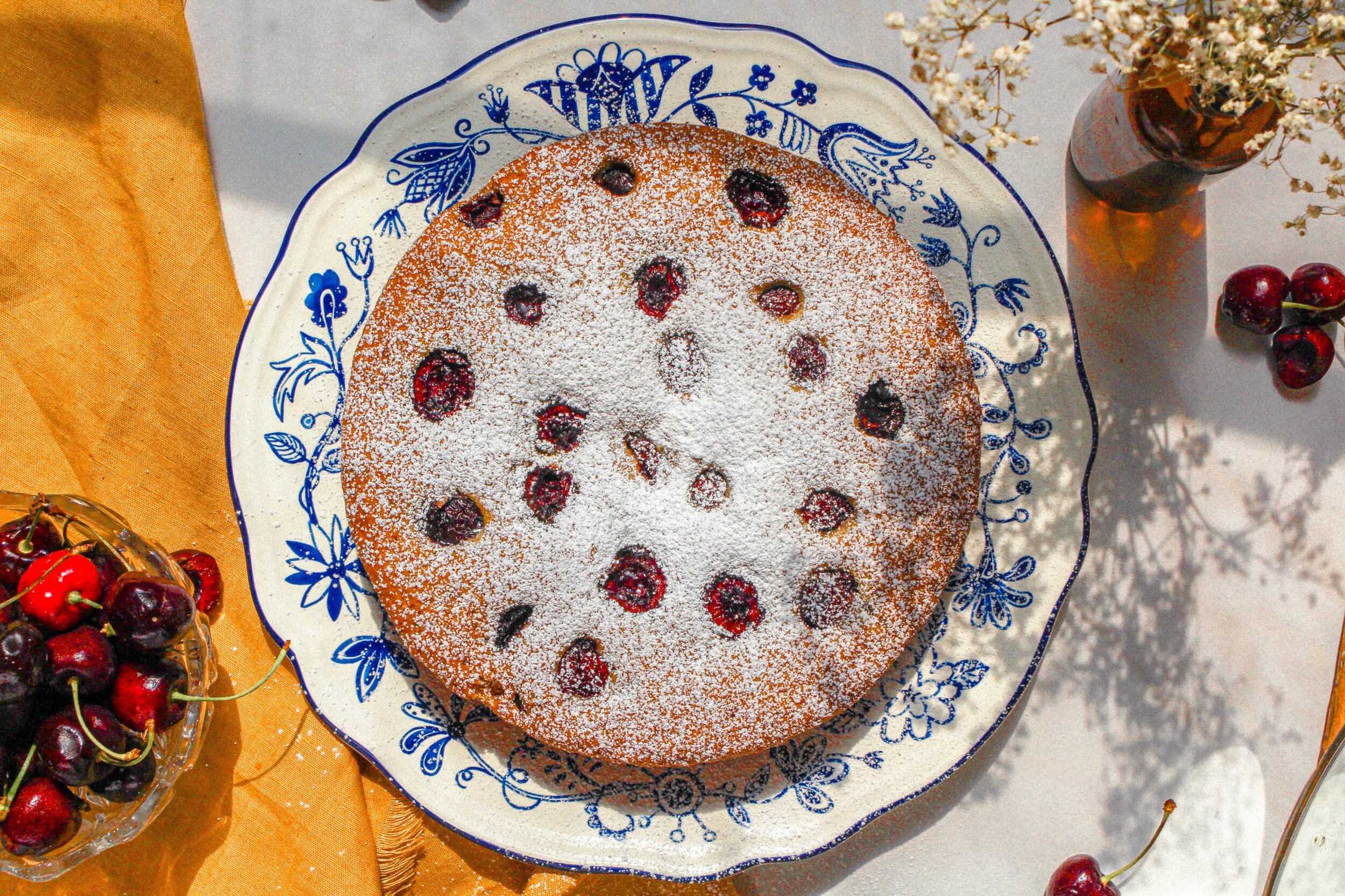 sweet-cherry-corn-cake