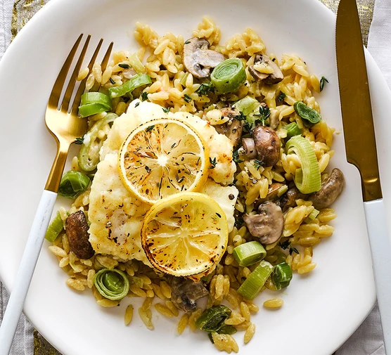 smoky-cod-broccoli-and-orzo-bake