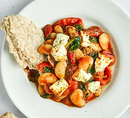 saucy-bean-baked-eggs