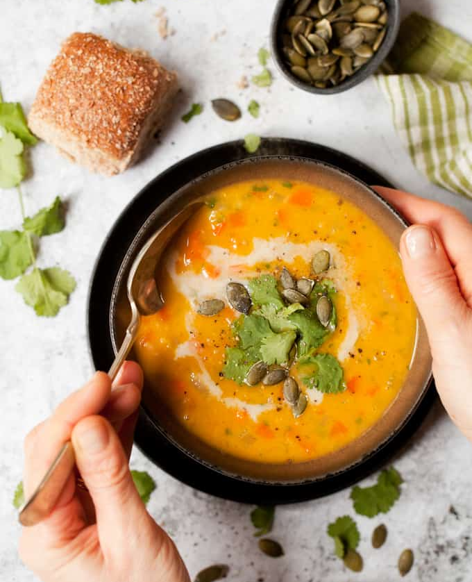 carrot-coriander-and-lentil-soup