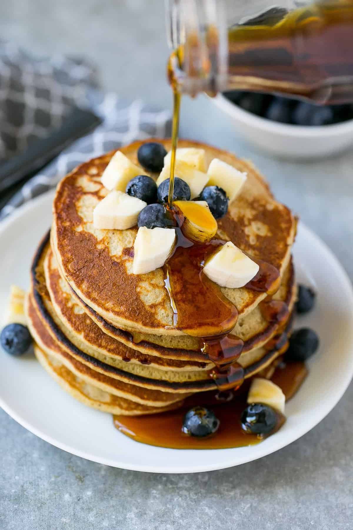 blueberry-and-banana-pancakes