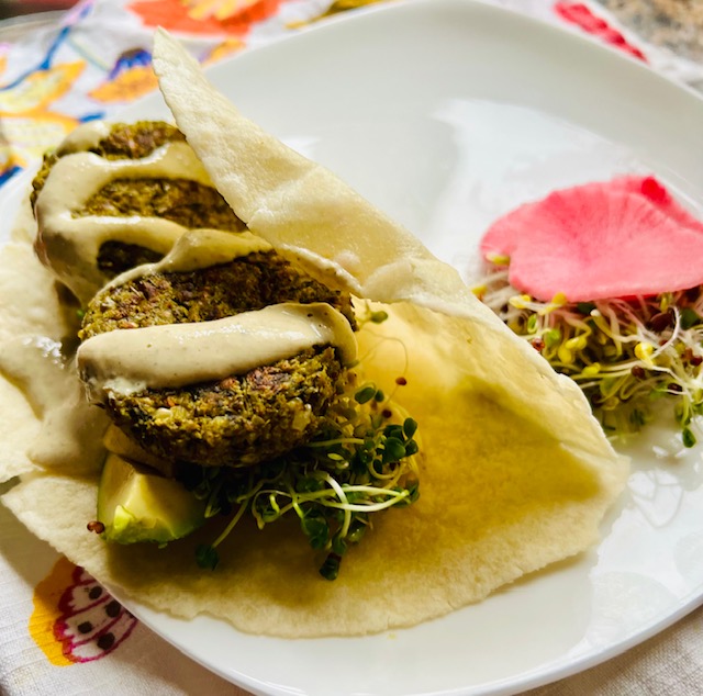 baked-green-pea-falafels-w-orange-tahini-dipping-sauce