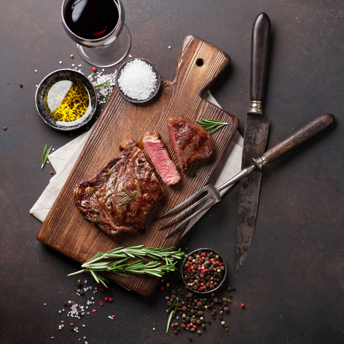 scotch-fillet-steak-with-lemon-herb-sauce