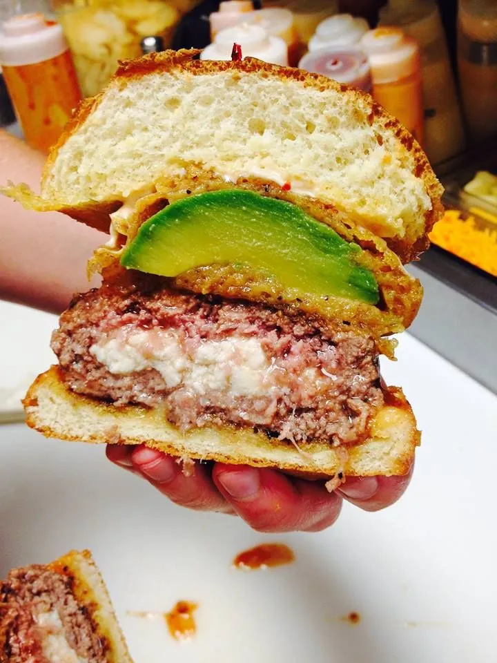 burger-stuffed-with-avocado-and-cheese: