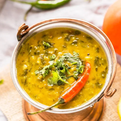 garlic-spinach-daal
