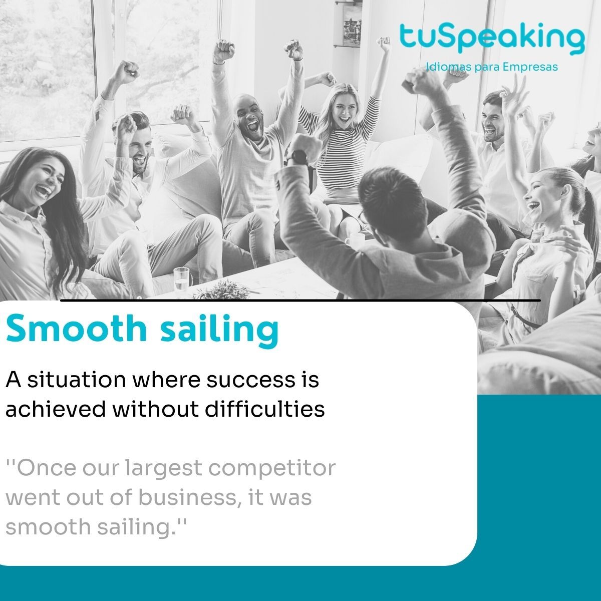 tuSpeaking team laughing