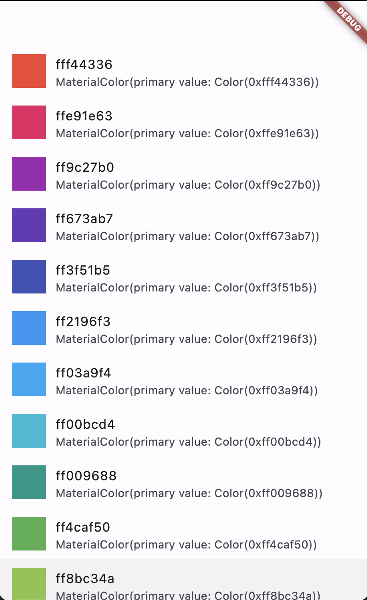 Application couleurs