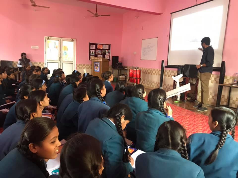 Students collaborating on a project