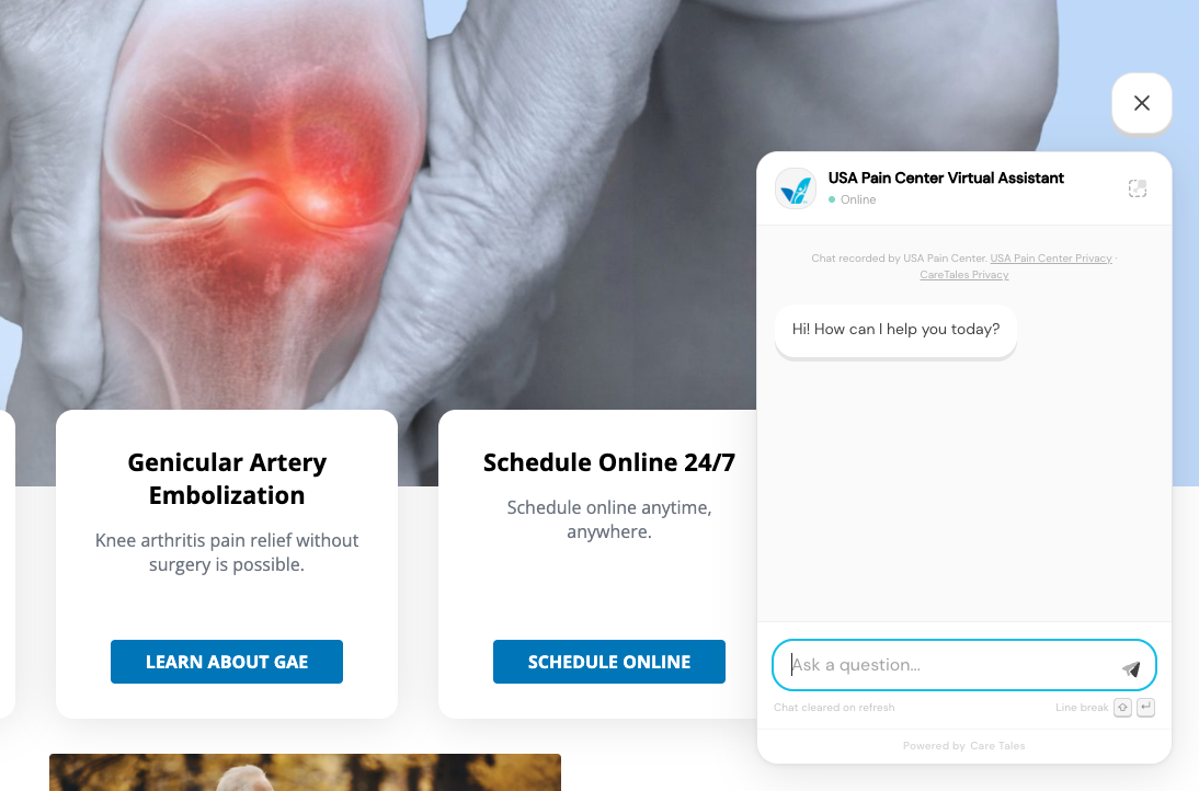 Care Tales WordPress Plugin - Embeddable Clinic AI Assistant preview