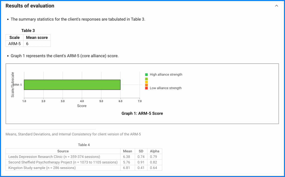 ARM-5 (Client Version) sample result