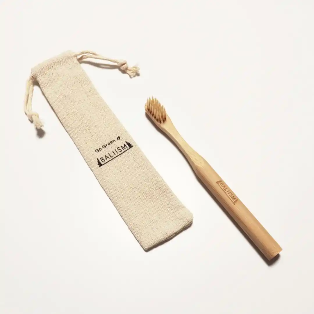 BALIISM / キッズ・バンブー歯ブラシ(丸型) 収納ポーチセット