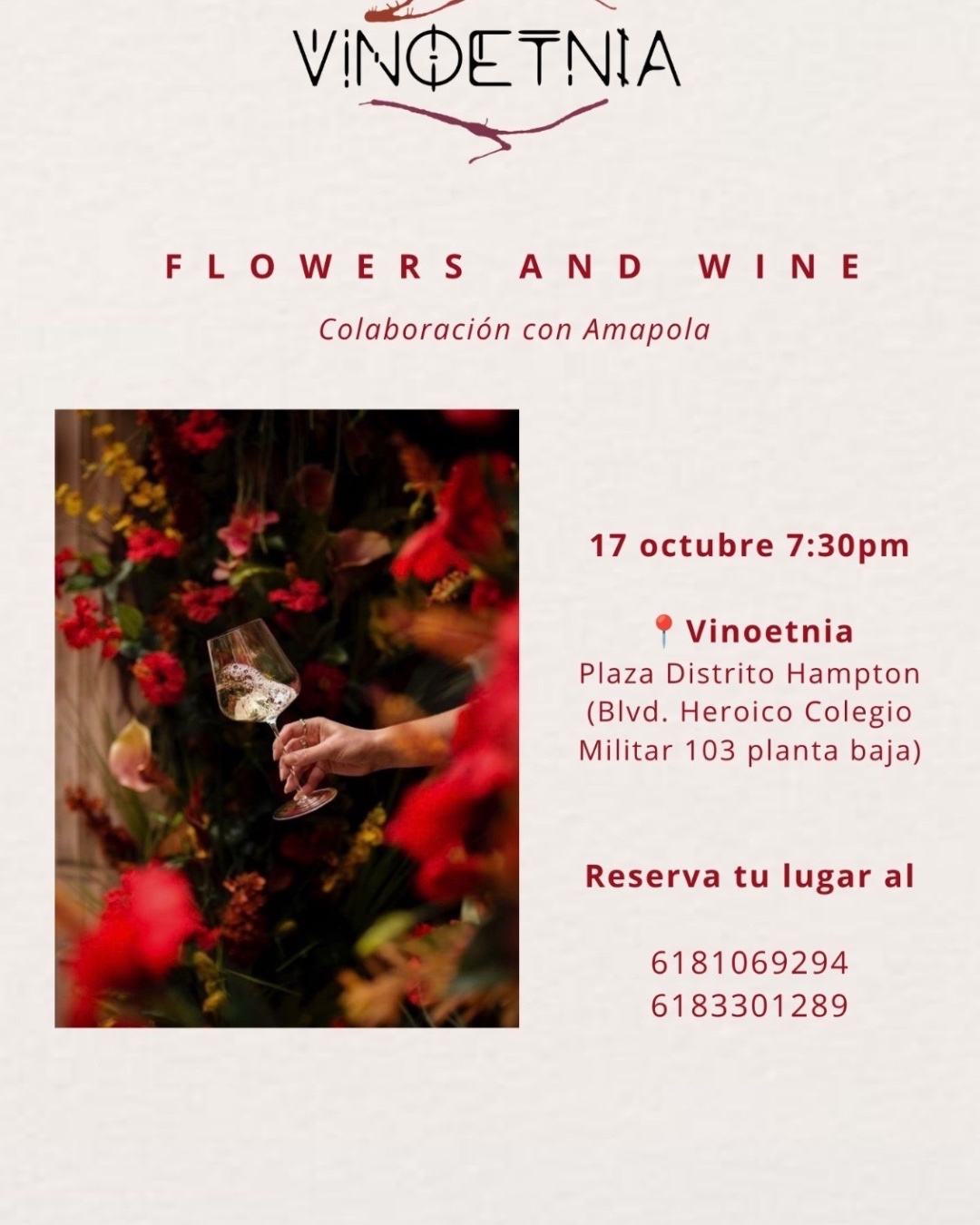 Flowers & wine
