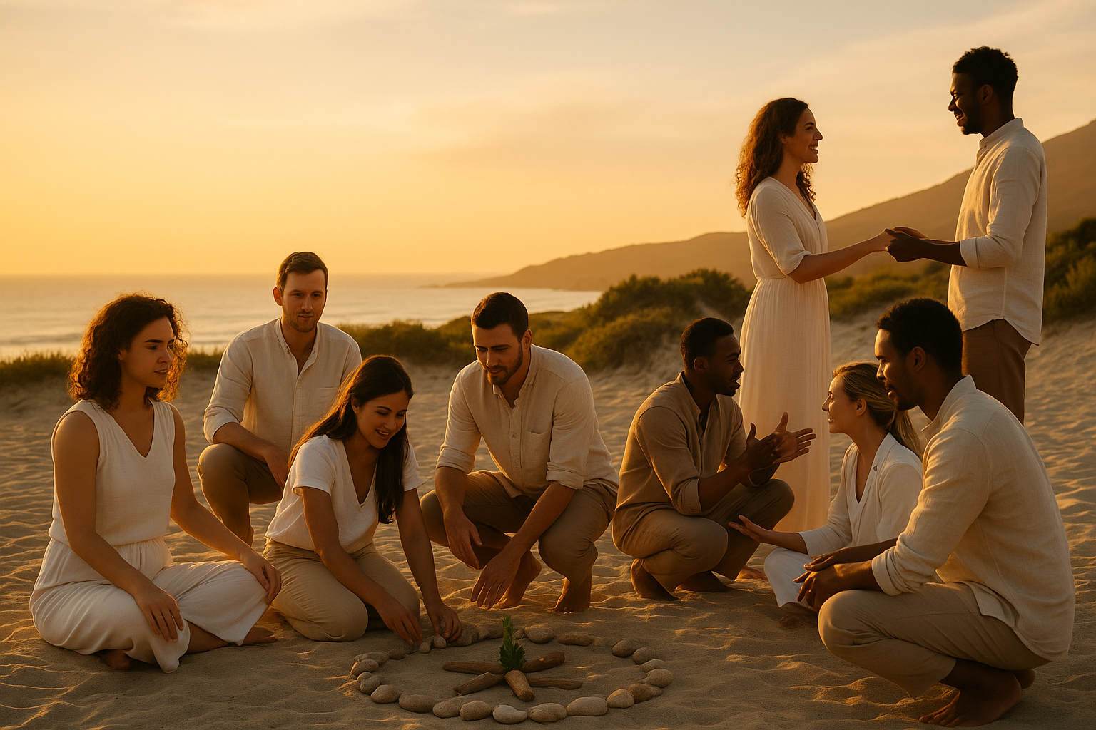 A serene, minimalist setting that reflects clarity and purpose.