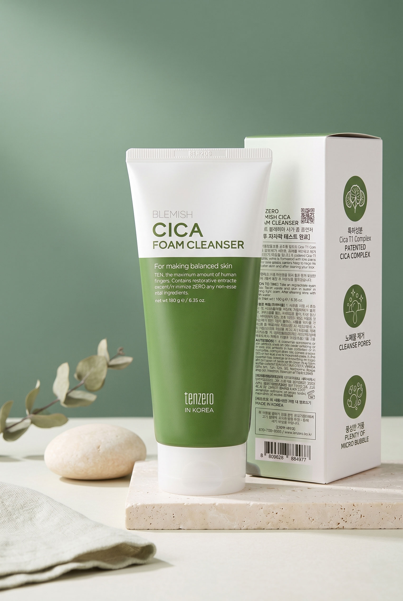 Tenzero Blemish Cica Foam Cleanser