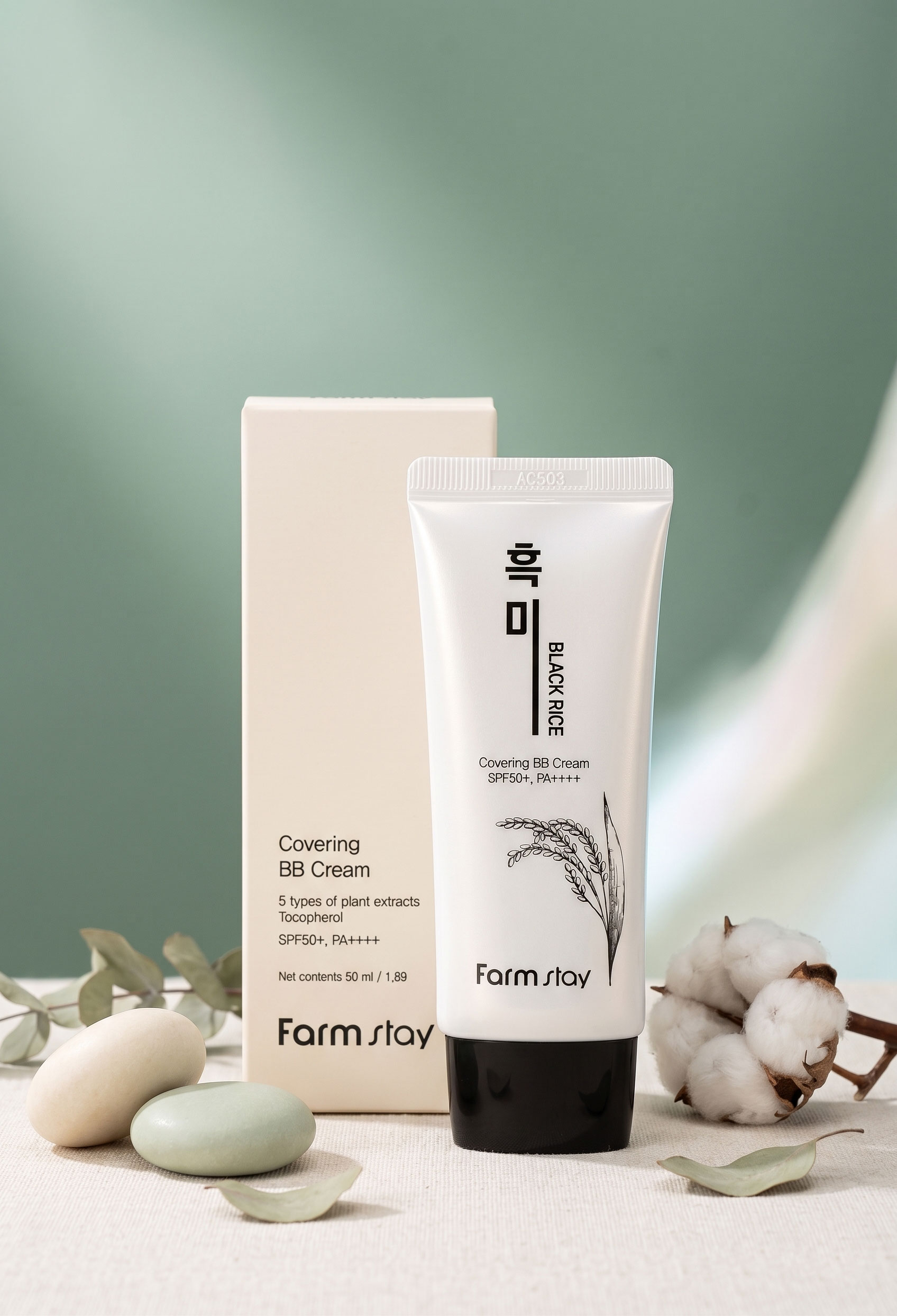 Farm Stay Black Rice Covering BB Cream SPF 50+ PA++++