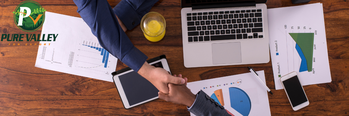 A team of farmers inspecting crops