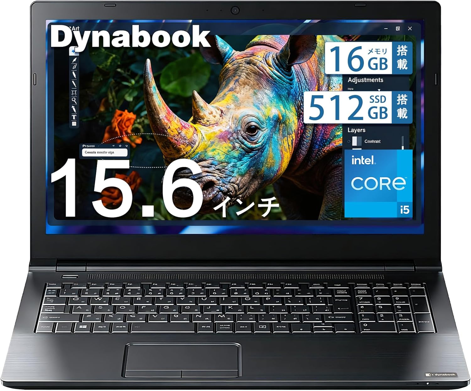 【整備済み品】Dynabook ノートパソコン office搭載 15.6インチ 中古 パソコン Core i5 16GB メモリ 512GB SSD 高性能 ノートpc Windows 11 カメラ搭載 業務用 laptop 在宅ワーク 学生向 日本語キーボード搭載