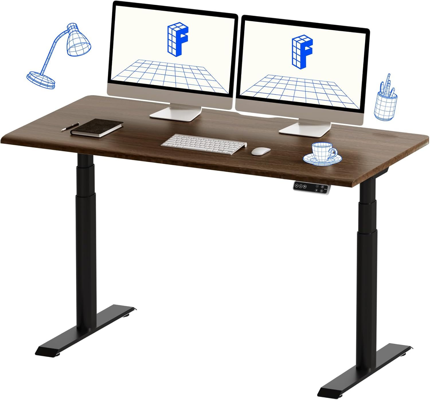 FLEXISPOT E8 電動スタンディングデスク 高さ調節 電動式昇降デスク 人間工学