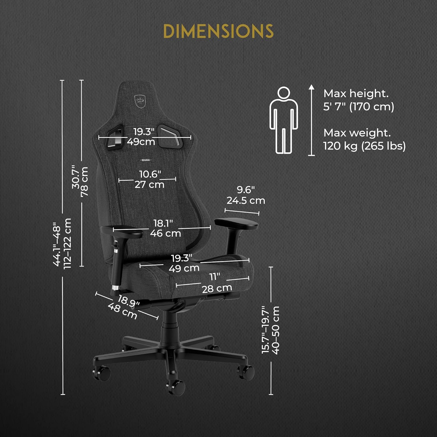 noblechairs ゲーミングチェア【コンパクトに、美しく、多彩に】 - 3