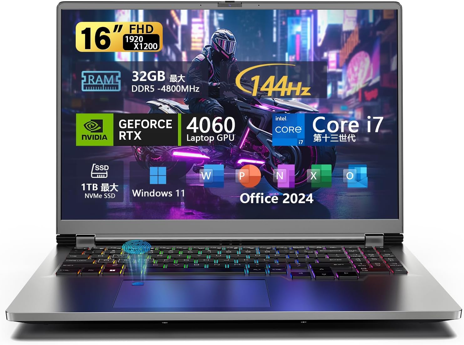 VETESA ノートパソコン ゲーミング Core i7 第13世代 RTX 4060 16インチ