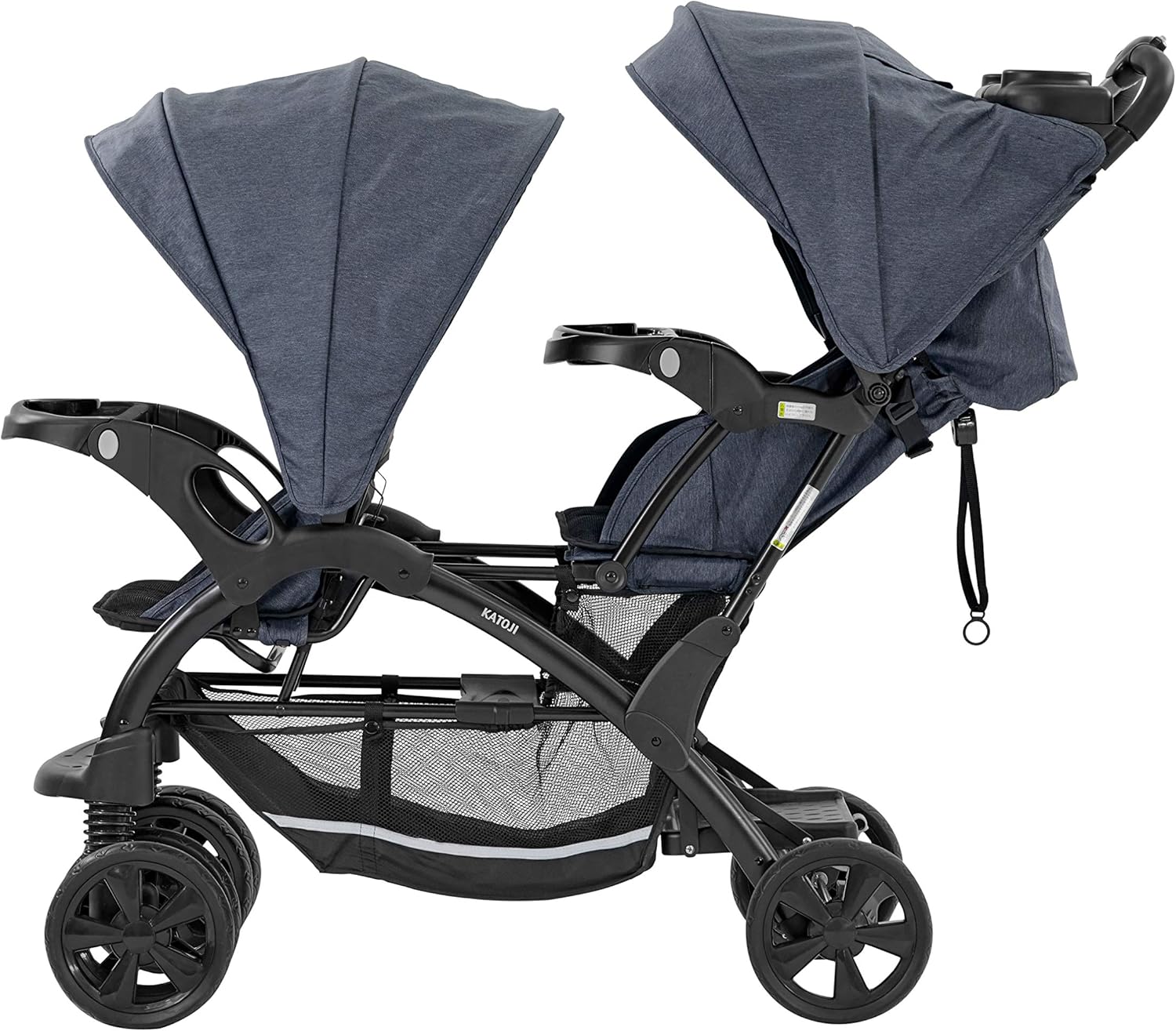 カトージ ベビーカー 二人でゴーDX レインカバー付 デニム - 3