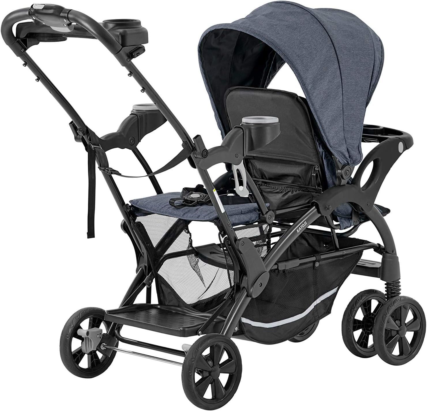 カトージ ベビーカー 二人でゴーDX レインカバー付 デニム - 4