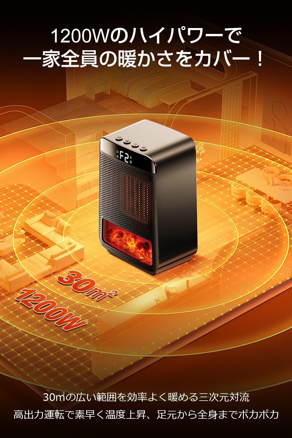 Lelilu セラミックヒーター 小型 - 3