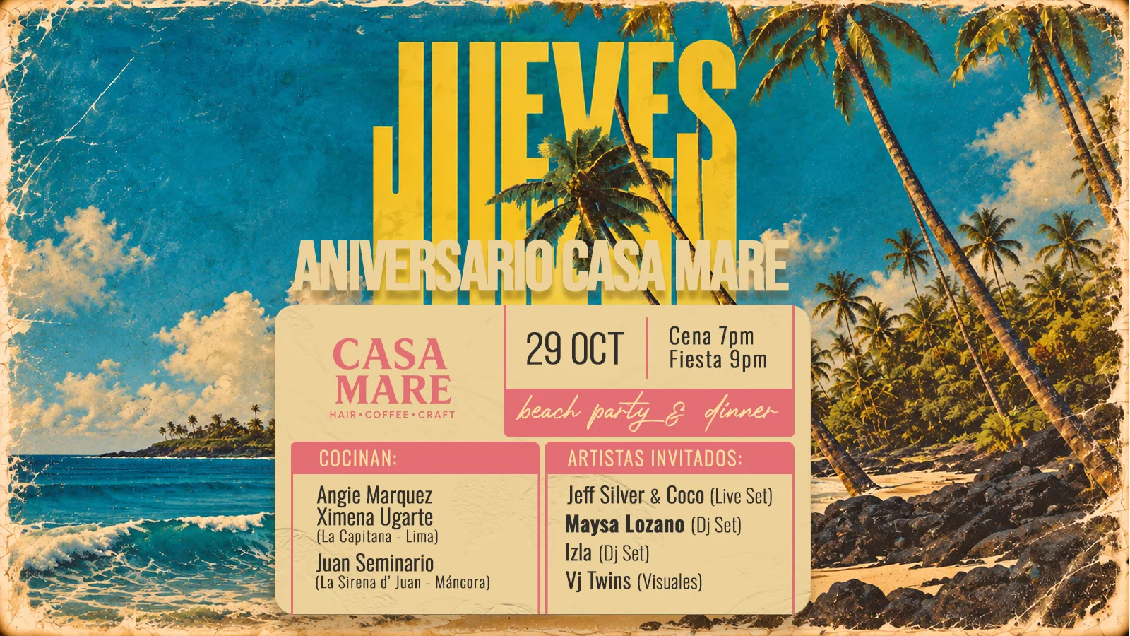 CASA MARE · ANIVERSARIO