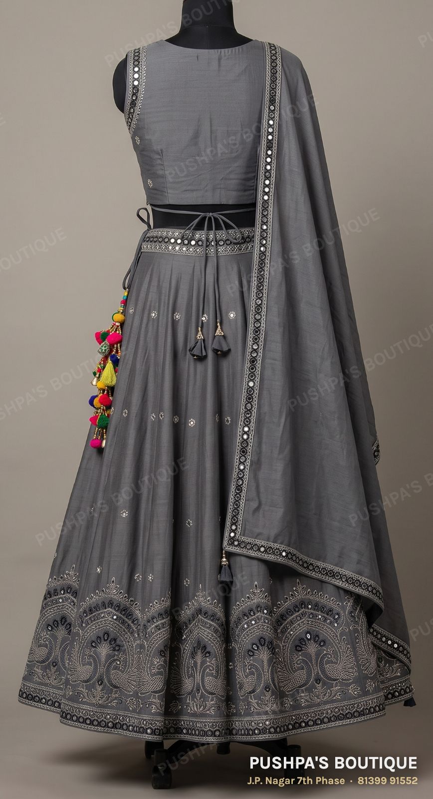 Lehenga PB-010, round neck, sleeveless, photo 4