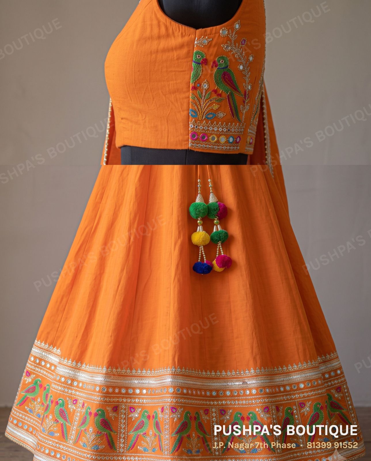 Lehenga PB-012, high neck, sleeveless, photo 2