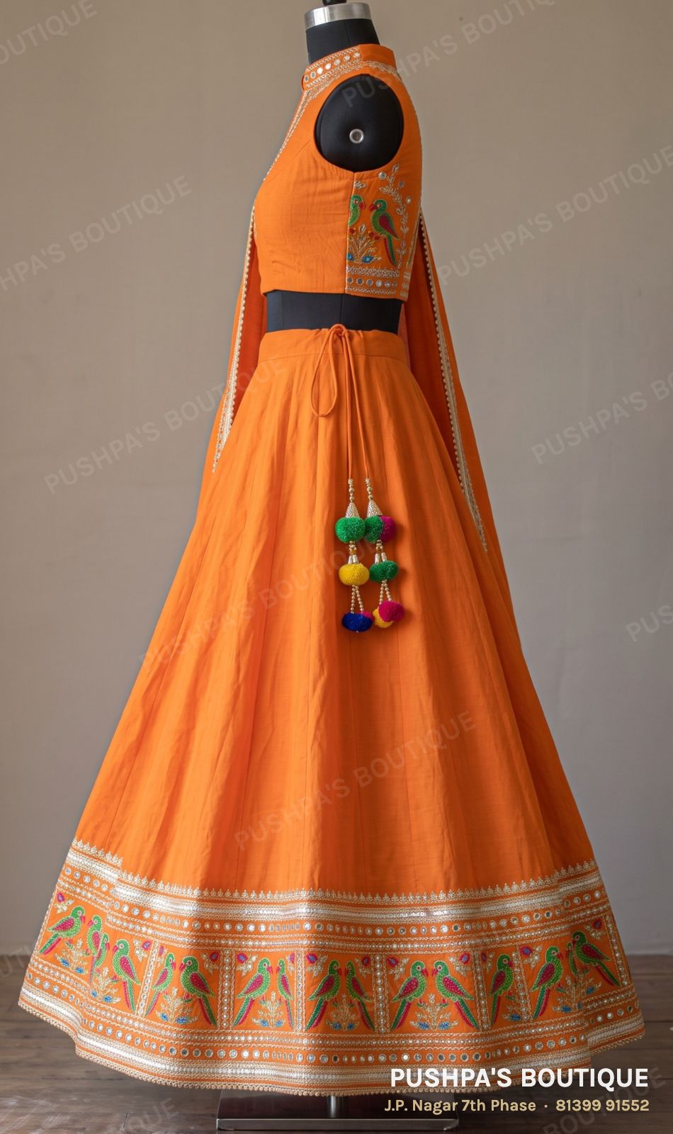 Lehenga PB-012, high neck, sleeveless, photo 3