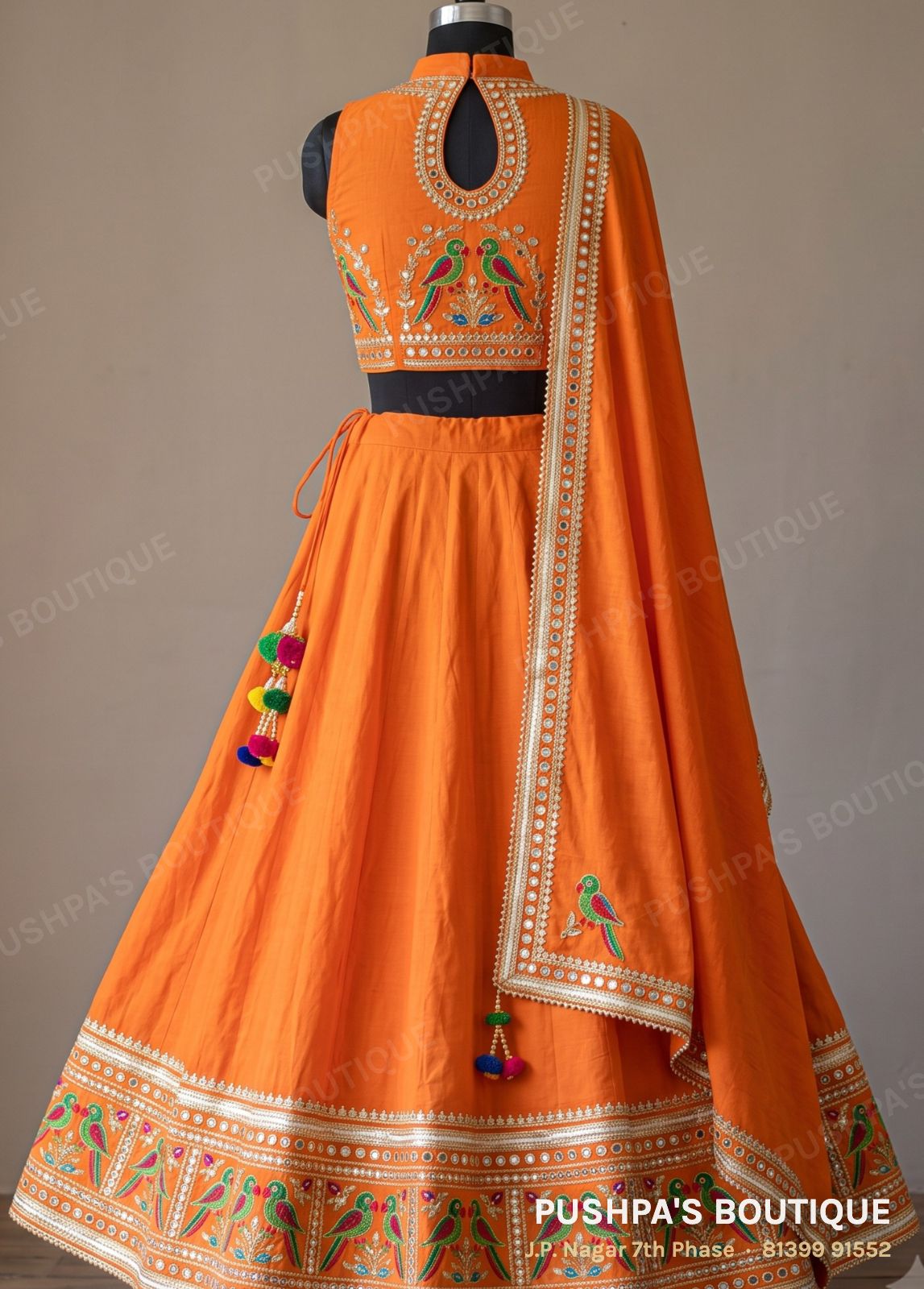 Lehenga PB-012, high neck, sleeveless, photo 4