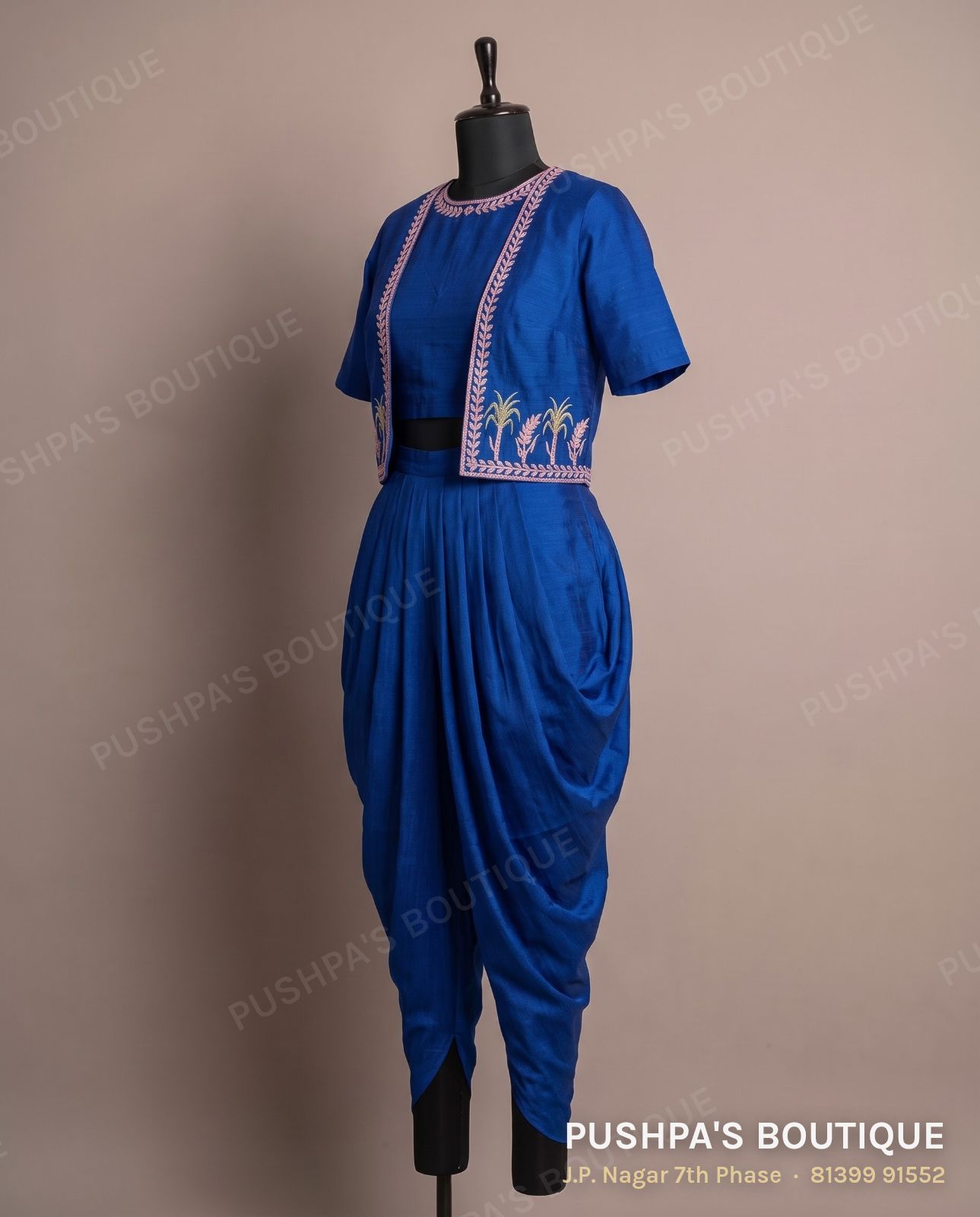 Indo-western outfit PB-016, round neck, short sleeve, photo 3