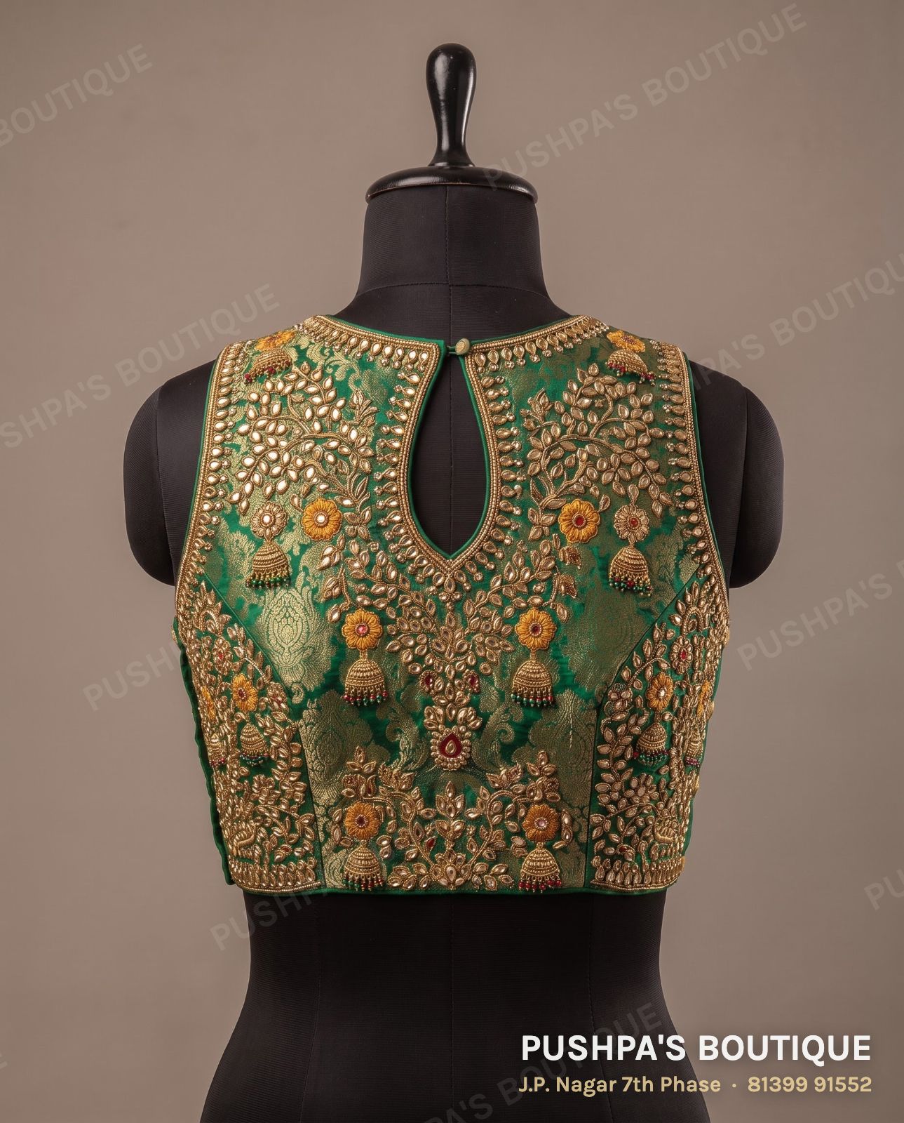Designer blouse PB-019, high back, sleeveless, photo 2