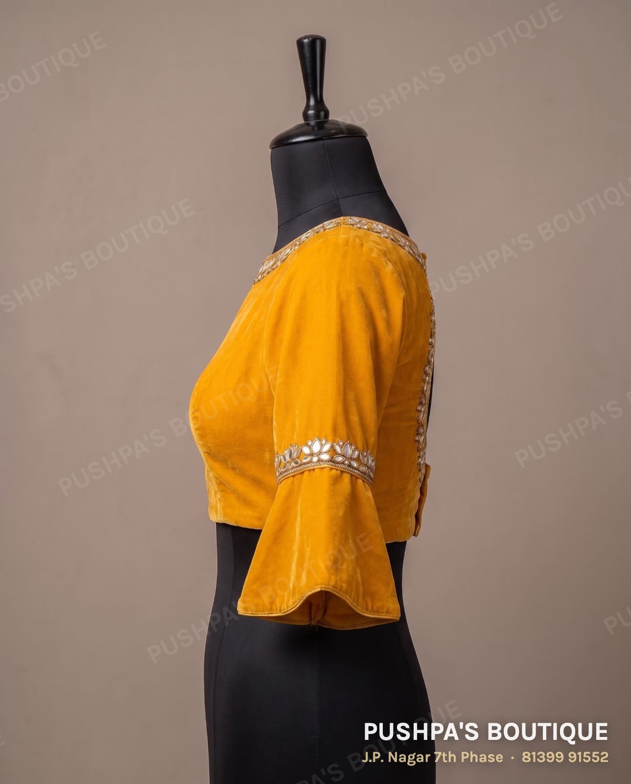 Designer blouse PB-032, boat neck, window back, photo 3