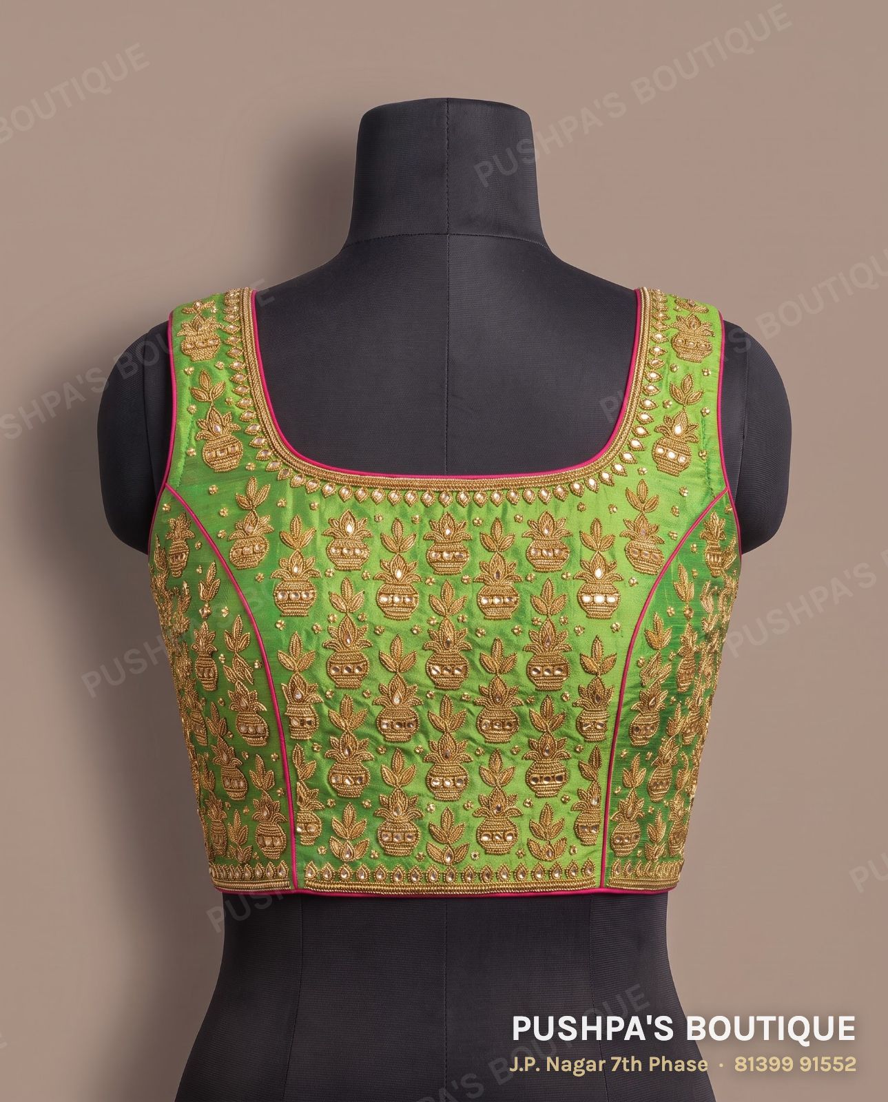 Princess cut blouse with pads PB-044, square neck, keyhole back, sleeveless, photo 2