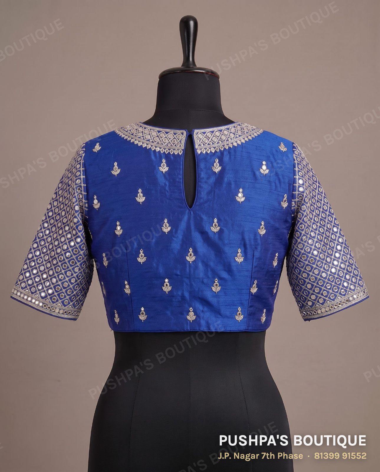 Princess cut blouse with pads PB-049, high back, elbow sleeve, photo 2
