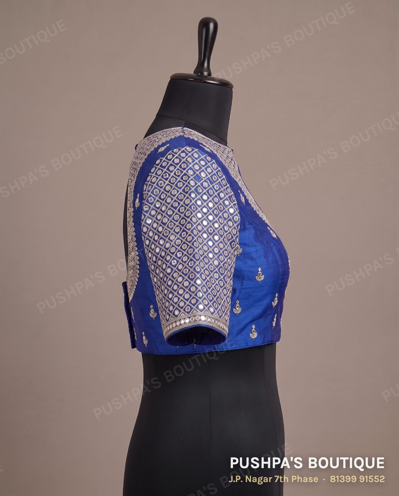 Princess cut blouse with pads PB-049, high back, elbow sleeve, photo 3