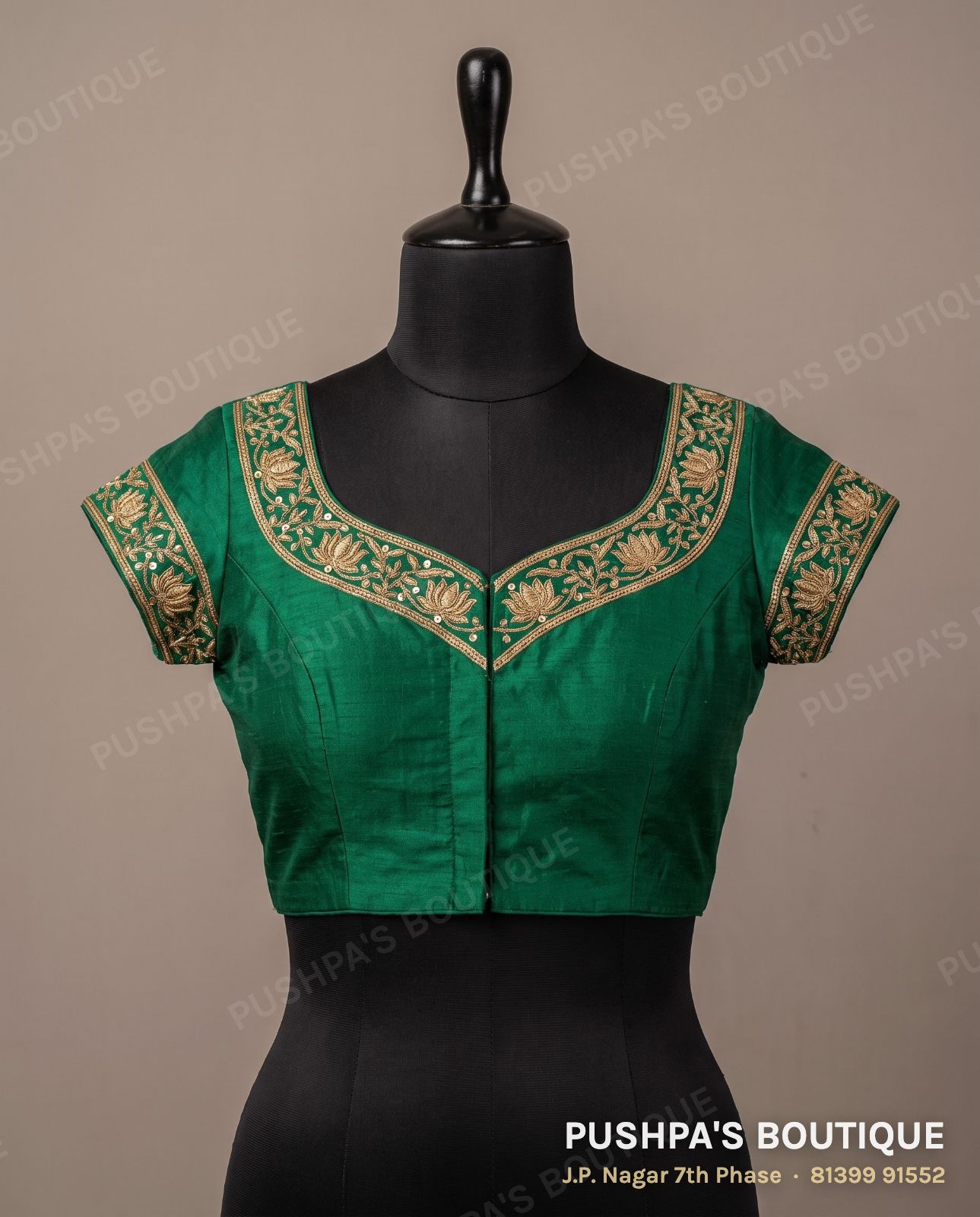Princess cut blouse with pads PB-053, sweetheart neck, deep U back, cap sleeve