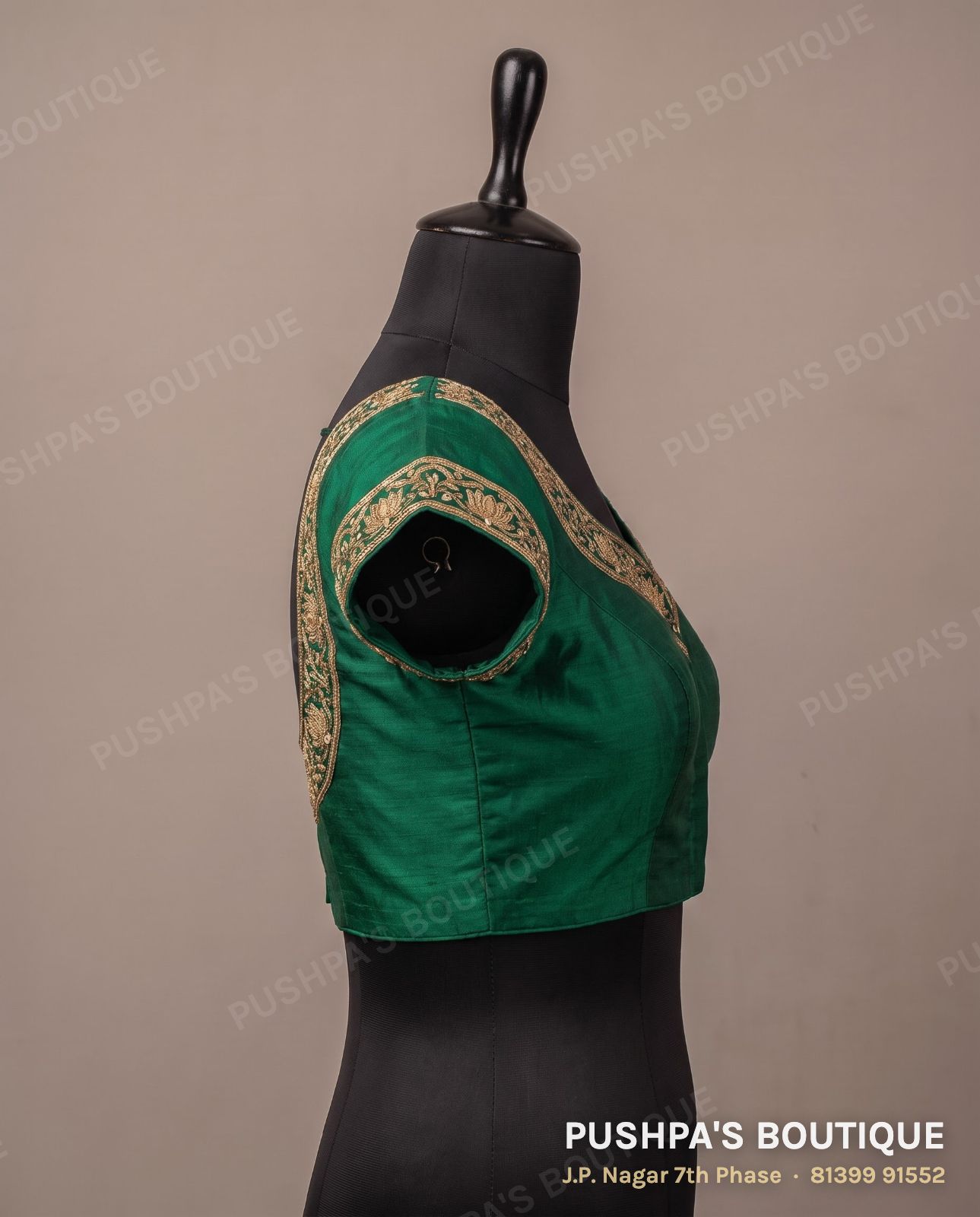 Princess cut blouse with pads PB-053, sweetheart neck, deep U back, cap sleeve, photo 3